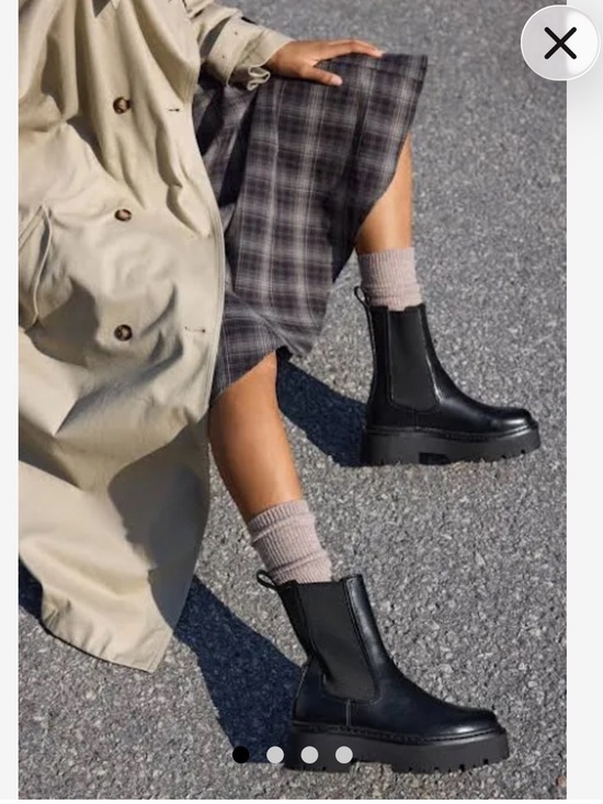 H&M Black Chunky Chelsea Lug Sole Boots EU Size 40 - Picture 15 of 15